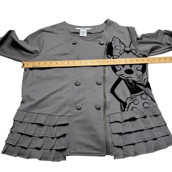 Disney Parks Authentic Apparel Minnie Mouse in Paris Ruffle Cardigan Jacket XL - Picture 7 of 13